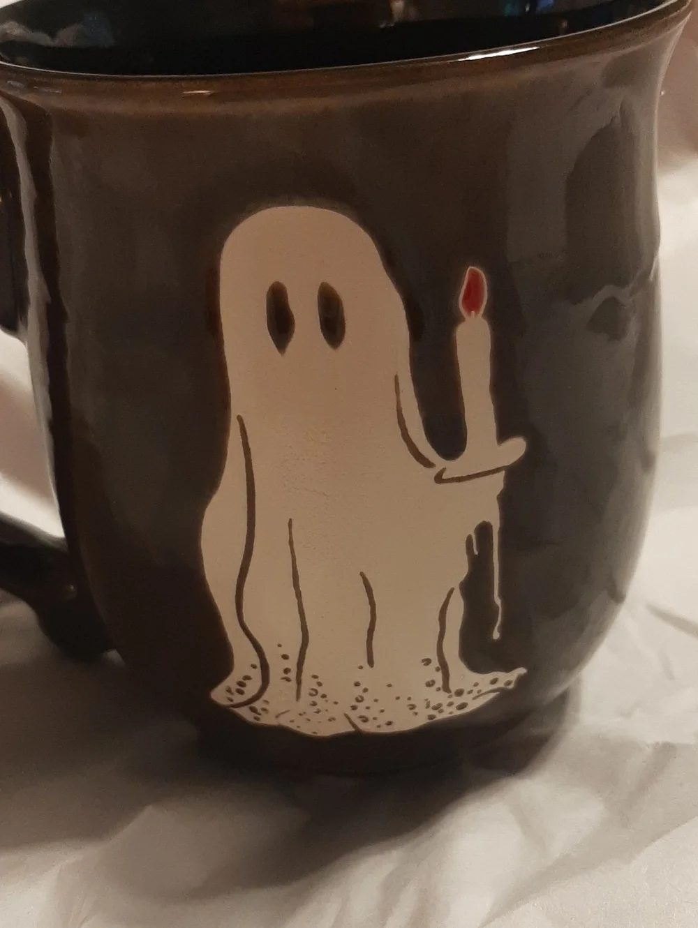 Eli & Ana Handpainted Brown Ghost Ceramic Mug - NWT